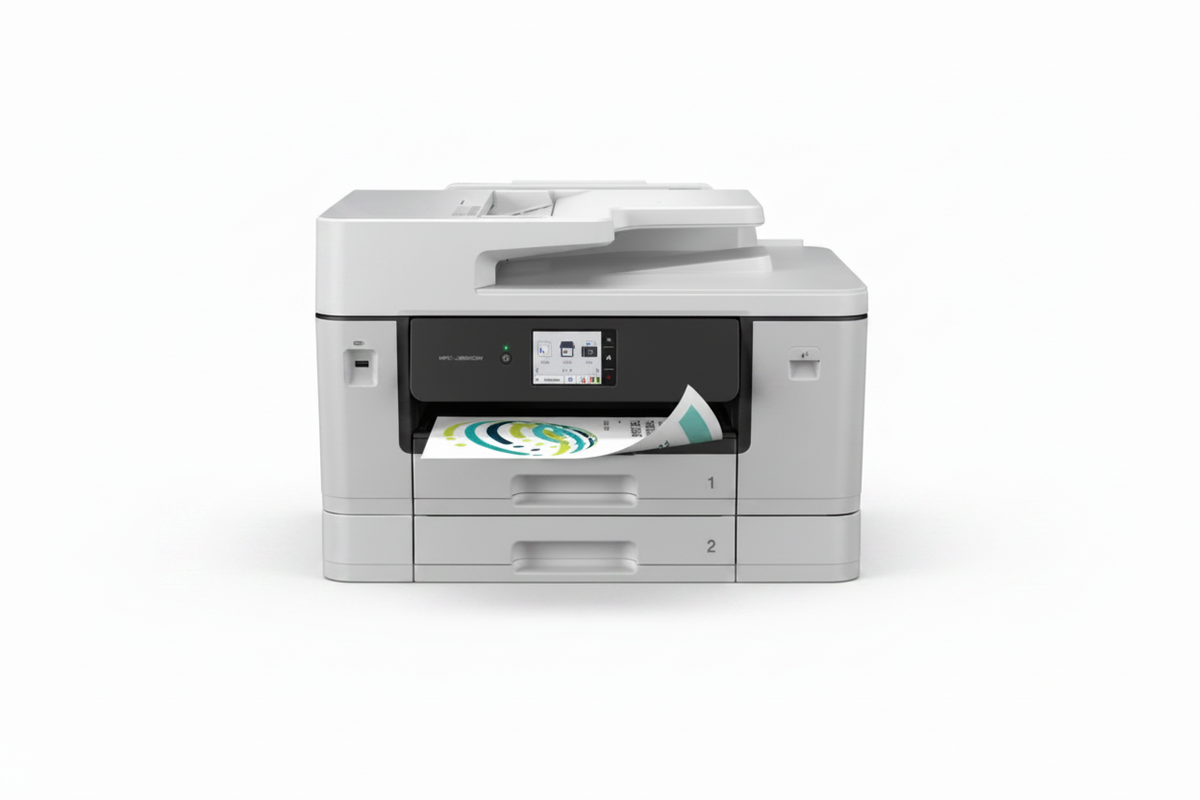 Brother printer with white background