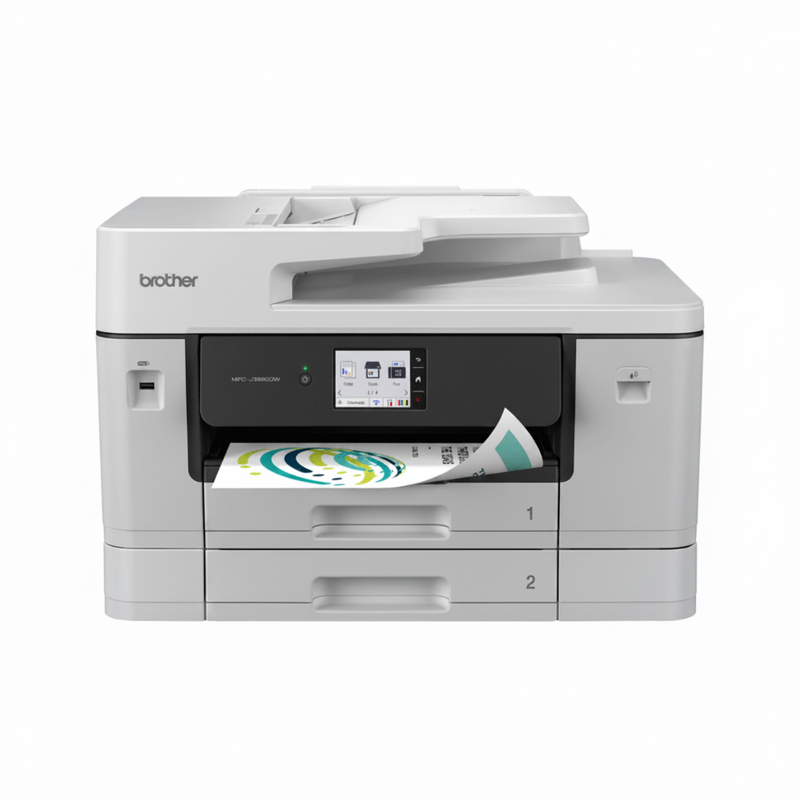 Brother printer with white background