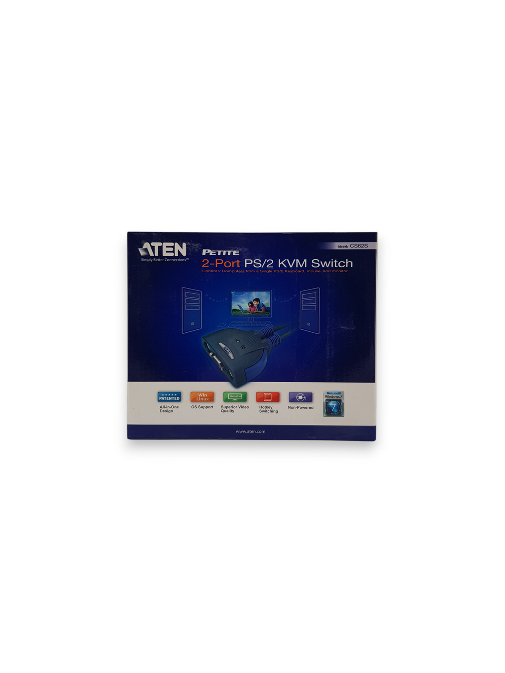 ATEN CS62S Petite 2-Port PS/2 KVM Switch