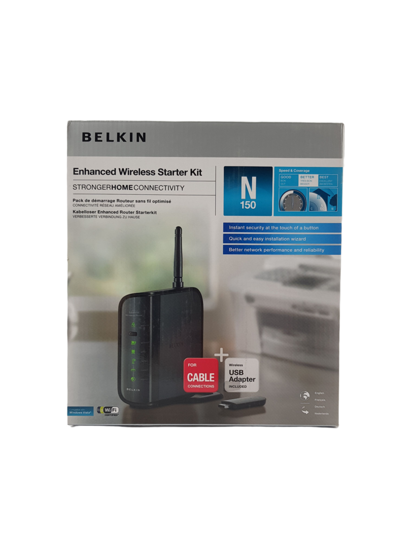 Belkin Enhanced Wireless Starter Kit (N150 Router + Wireless USB Adapter)