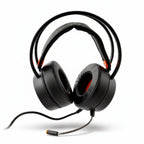 Геймърски слушалки с микрофон Canyon Interceptor GH-8A CND-SGHS8A, 2 x 3.5 мм жак и USB, черни/оранжеви