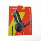 Жични слушалки с микрофон Canyon HSC-1 CNS-CHSC1B, 3.5 мм комбиниран жак, черни