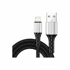 Кабел VCom CU287L, от USB A(м) към Lightning(M), 1m, черен