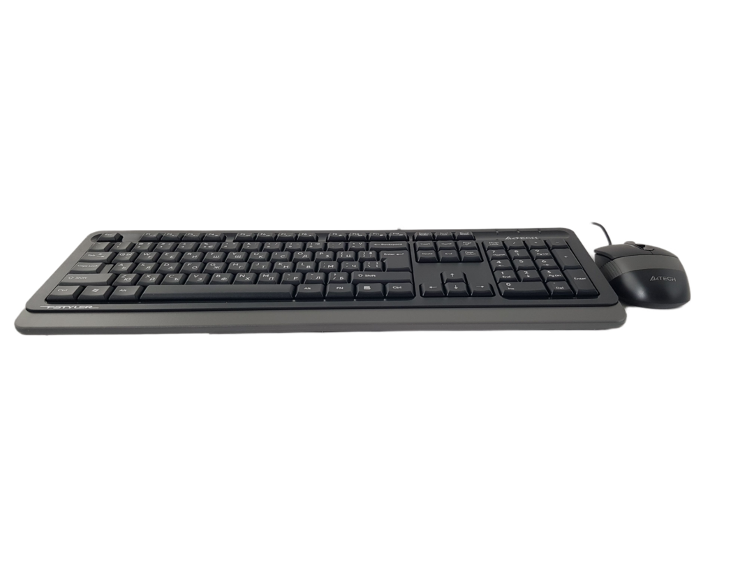 Комплект клавиатура и мишка A4tech - F1010 Fstyler, черен/сив