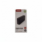 Външна батерия HAMA 20000 mAh, 3 изхода: 2 x USB-C, 1 x USB-A, черна
