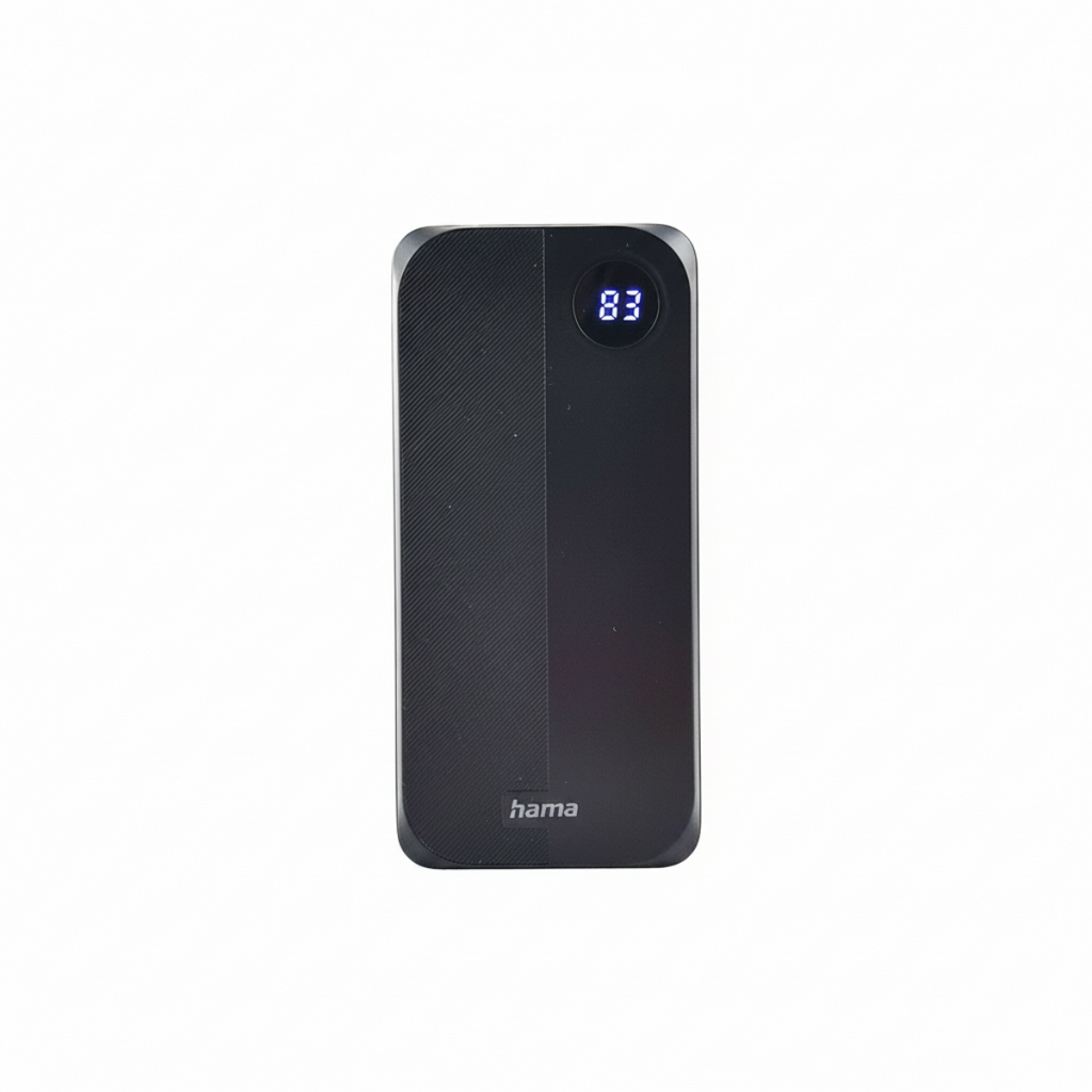 Външна батерия HAMA 20000 mAh, 3 изхода: 2 x USB-C, 1 x USB-A, черна