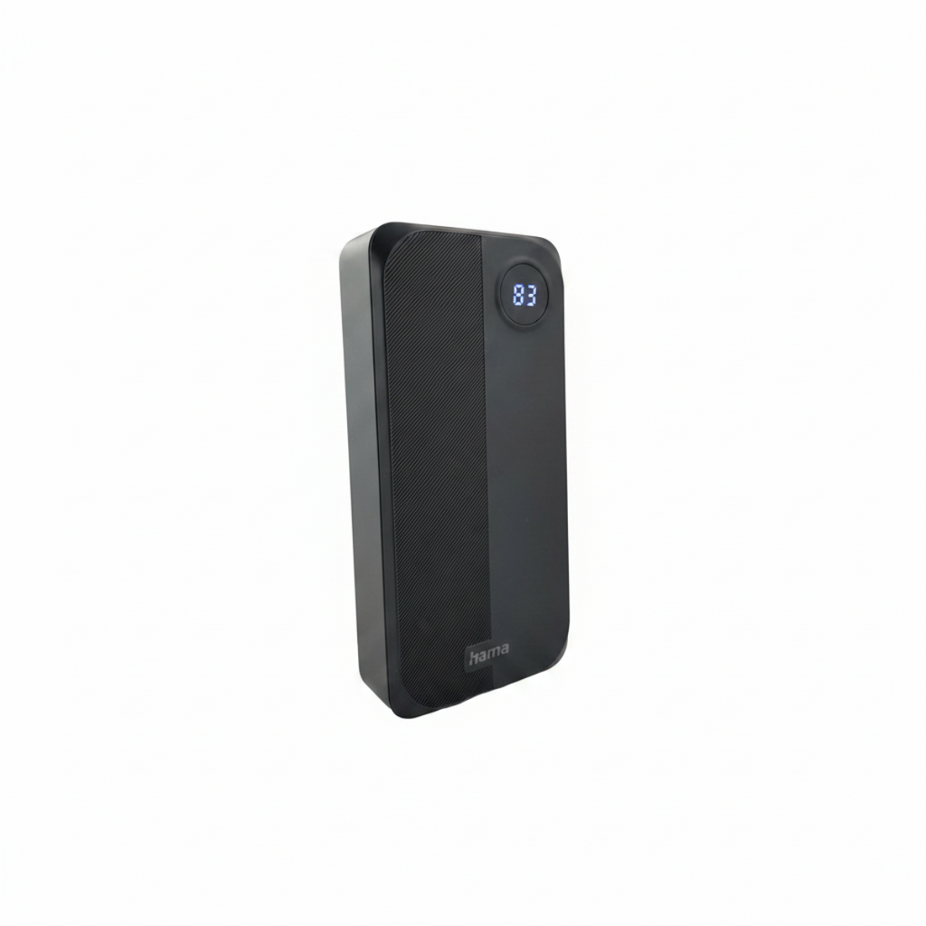 Външна батерия HAMA 20000 mAh, 3 изхода: 2 x USB-C, 1 x USB-A, черна