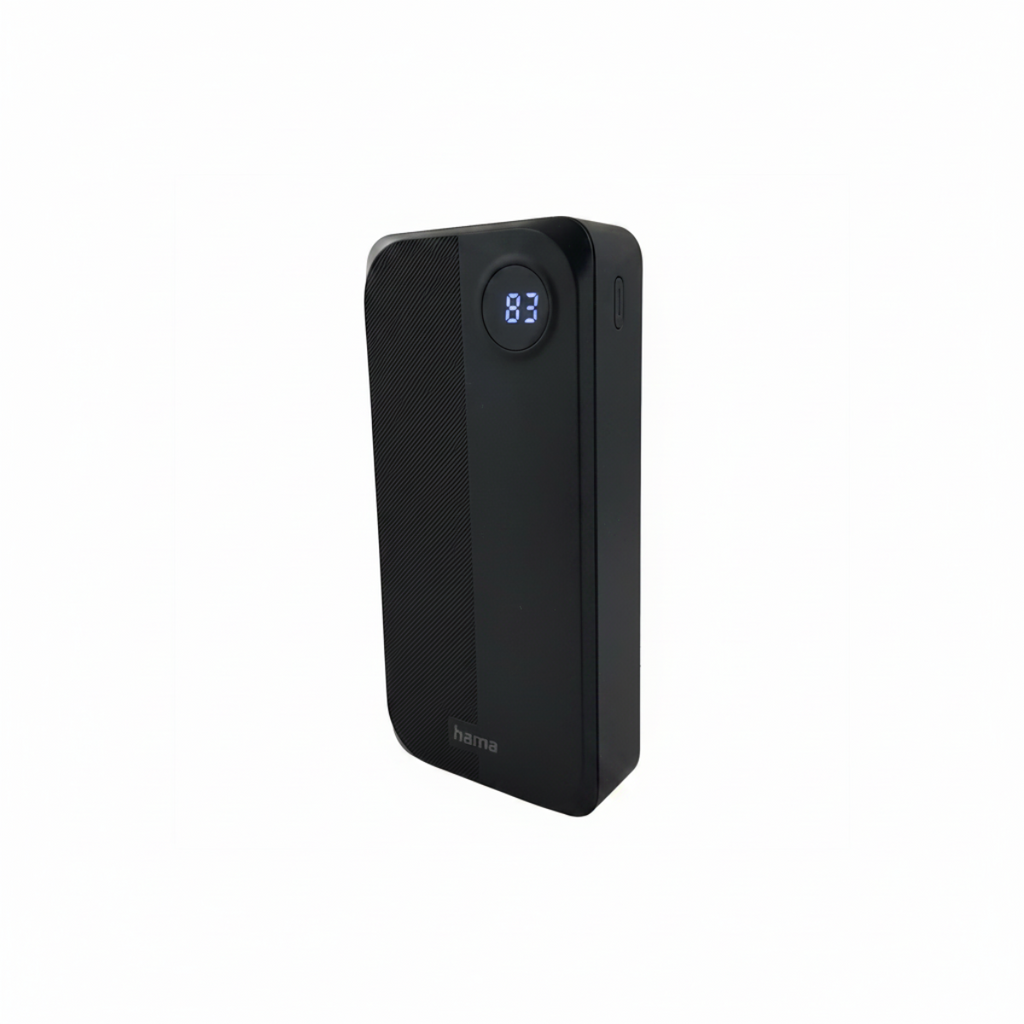 Външна батерия HAMA 20000 mAh, 3 изхода: 2 x USB-C, 1 x USB-A, черна