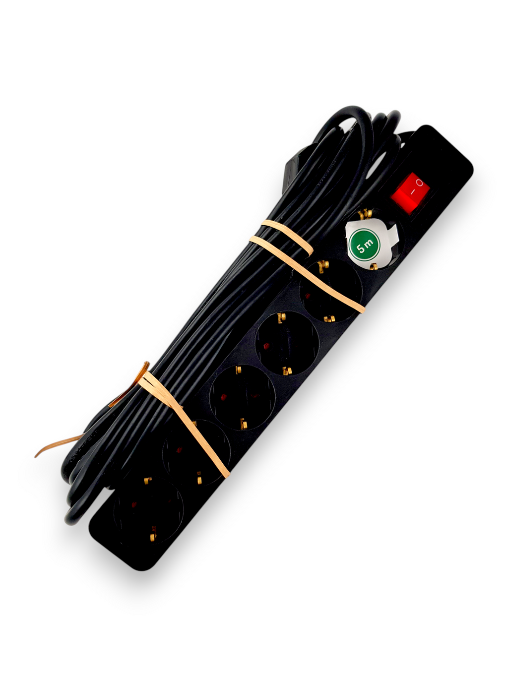 Разклонител със 6 гнезда HAMA 137266, 5м, черен
