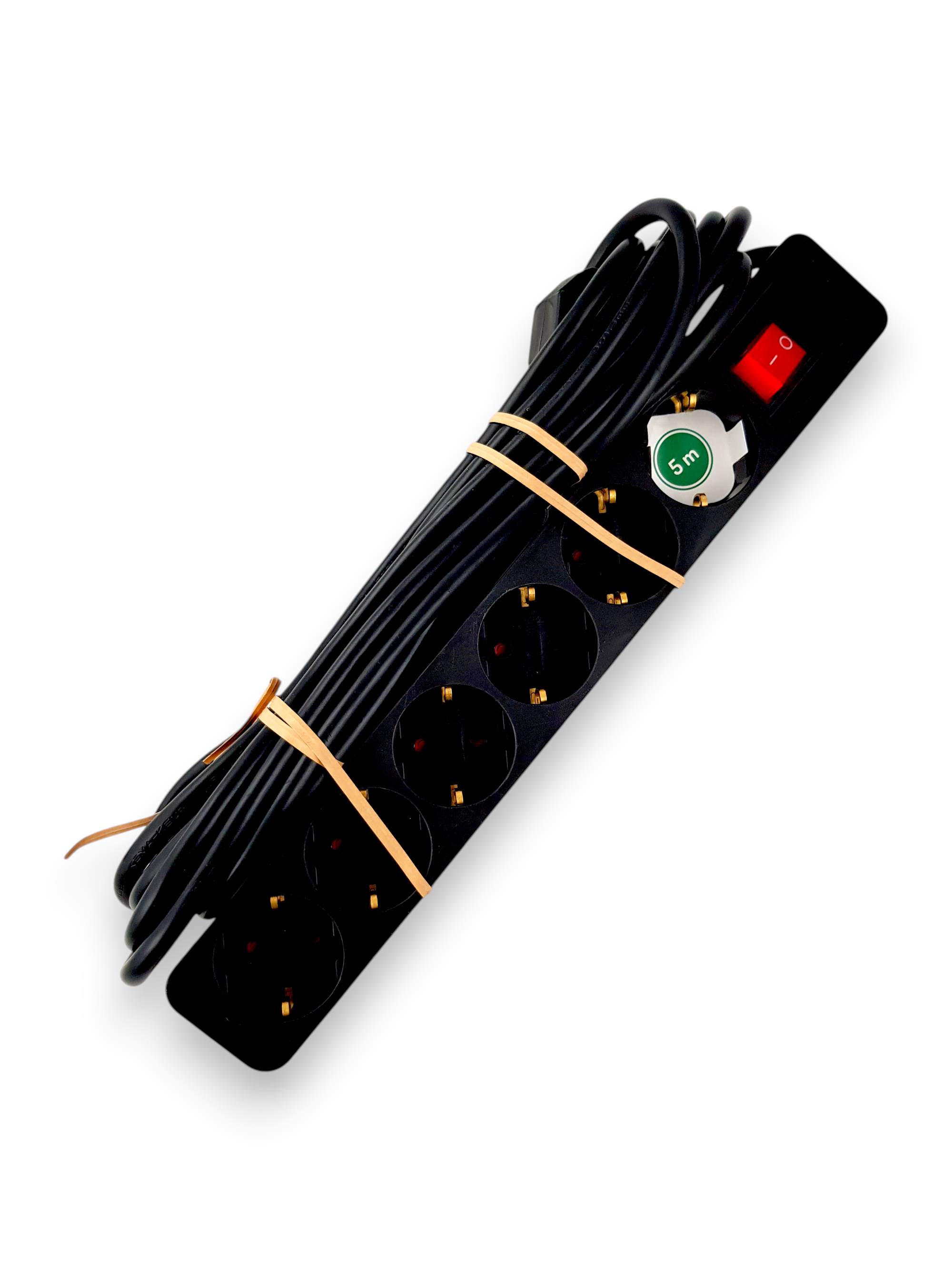 Разклонител със 6 гнезда HAMA 137266, 5м, черен