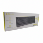 Жична клавиатура Delux K7009BU, USB-А, Черна