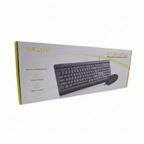 Комплект жична клавиатура и мишка Delux K7010BU+M355BU, USB-A, Черни