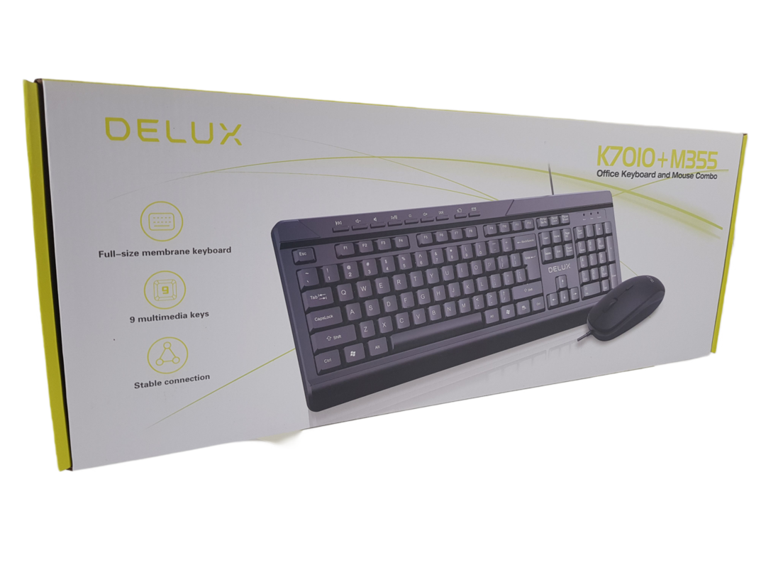 Комплект клавиатура и мишка Delux K7010BU+M355BU