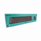Комплект безжична клавиатура и мишка Logitech MK220 USB receiver, Черни