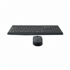 Комплект безжична клавиатура и мишка Logitech MK235 Nano USB receiver, Тъмносиви/Черни