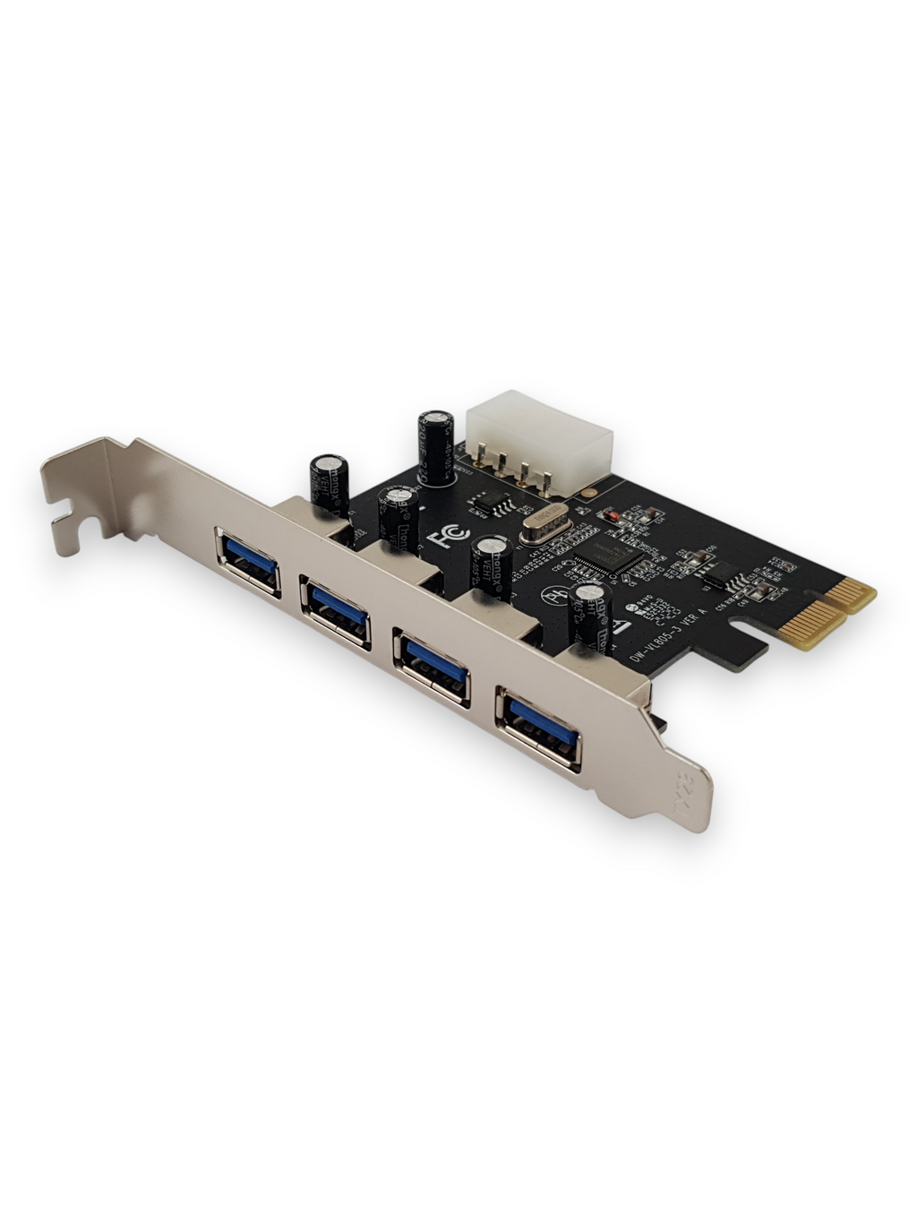 Контролер Makki MAKKI-PCIE-4XUSB30-V1, от PCI-E x1 към 4x USB A 3.3(ж)