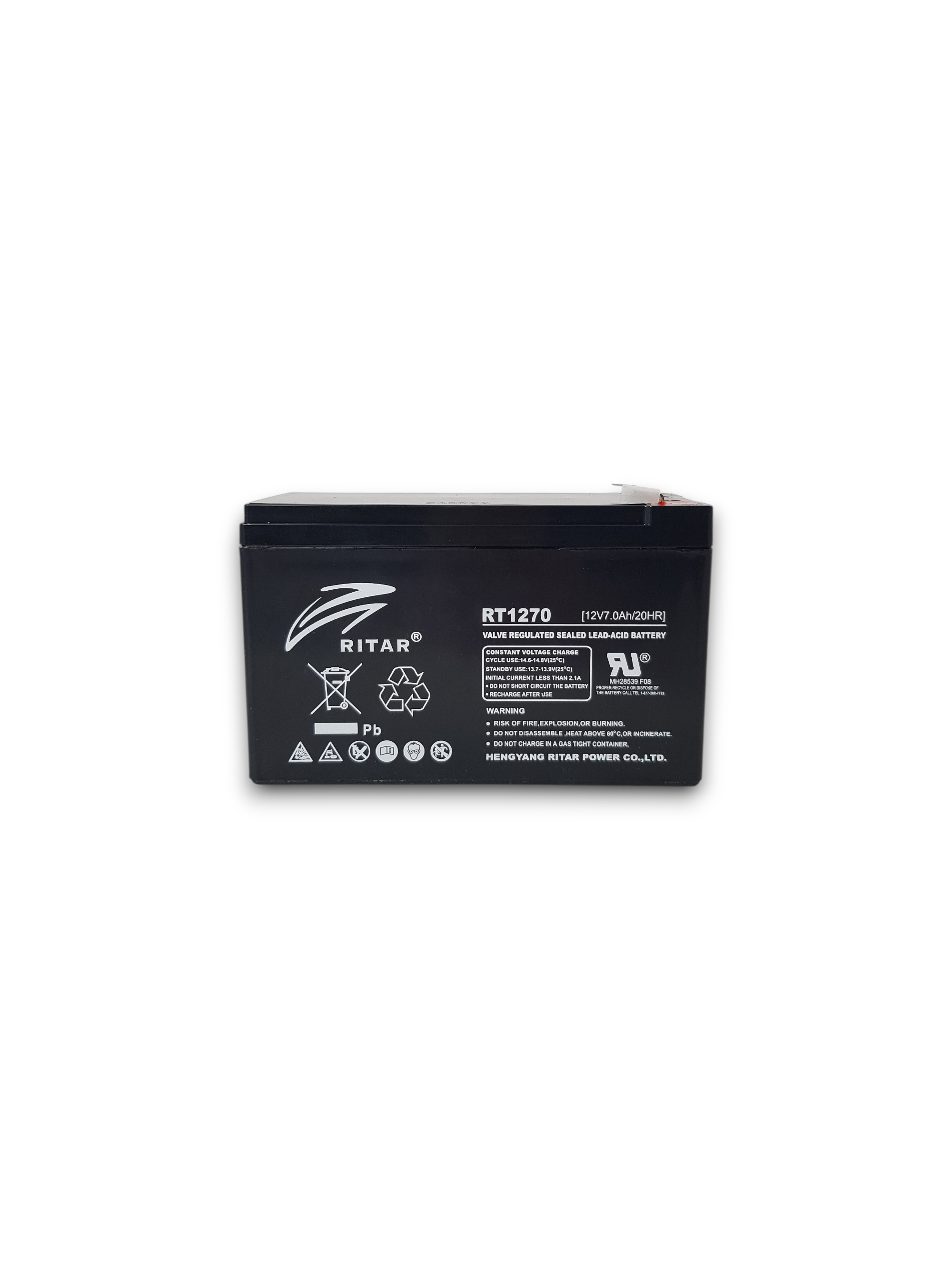 Оловна Батерия RITAR, (RT1270) AGM, 12V, 7Ah, 151/ 65/ 94 mm