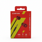 Жични слушалки с микрофон Canyon SEP-4 CNS-CEP4R, 3.5 мм жак, червени