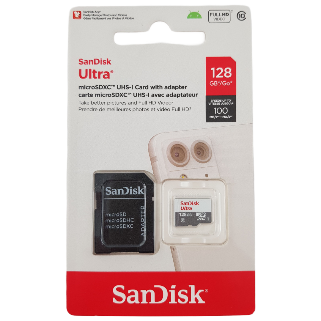 SanDisk Ultra microSDXC UHS-I Card – 128GB