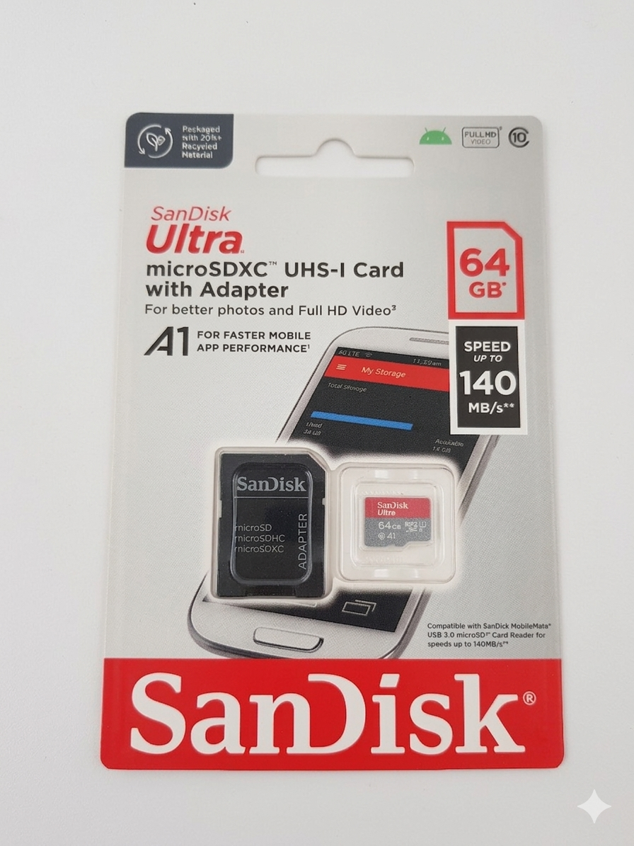 SanDisk Ultra microSDXC UHS-I Card – 64GB