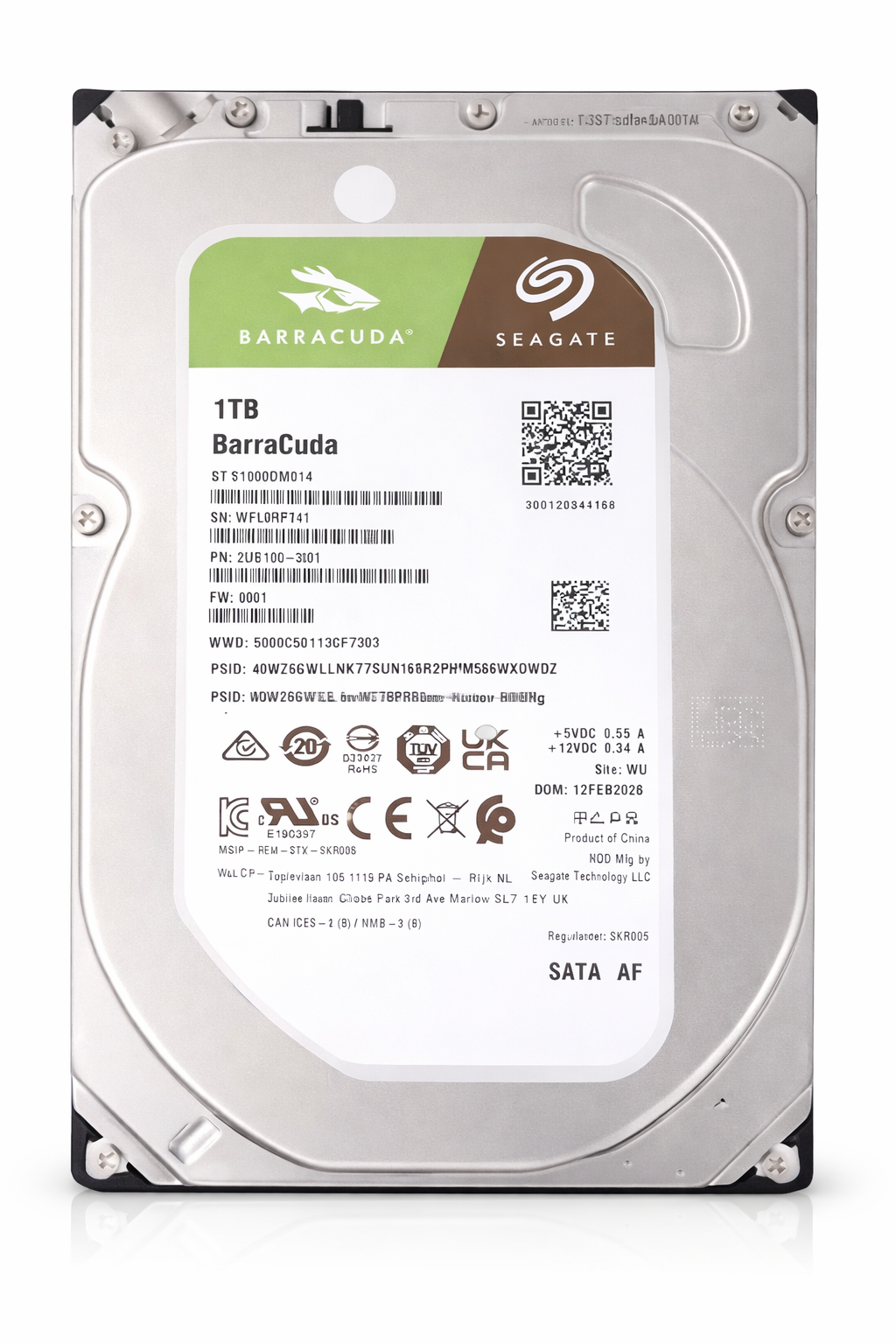 Seagate BarraCuda 1TB ST1000DM014