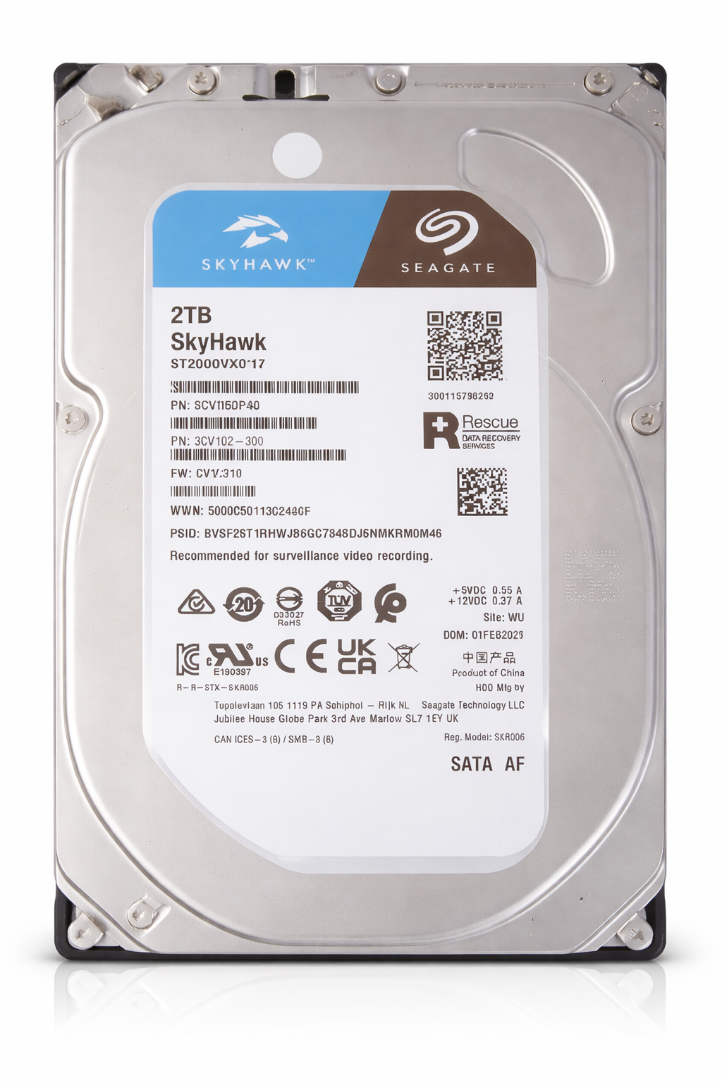 Seagate SkyHawk 2TB ST2000VX017 3.5" SATA HDD