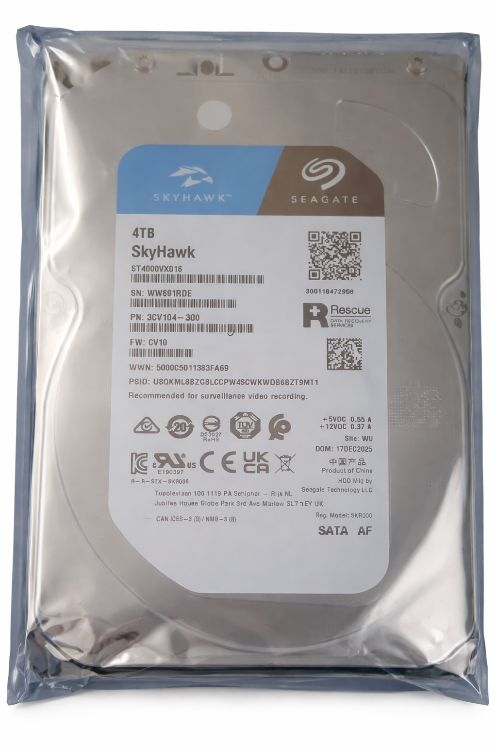 Seagate SkyHawk 4TB Surveillance HDD (ST4000VX016)