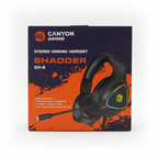 Геймърски слушалки с микрофон Canyon Shadder GH-6 CND-SGHS6B, 3.5 мм жак и USB, черни