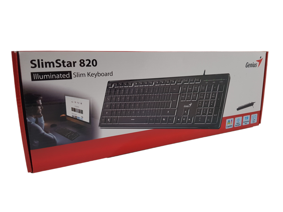 Genius SlimStar 820 Illuminated KBD Black USB