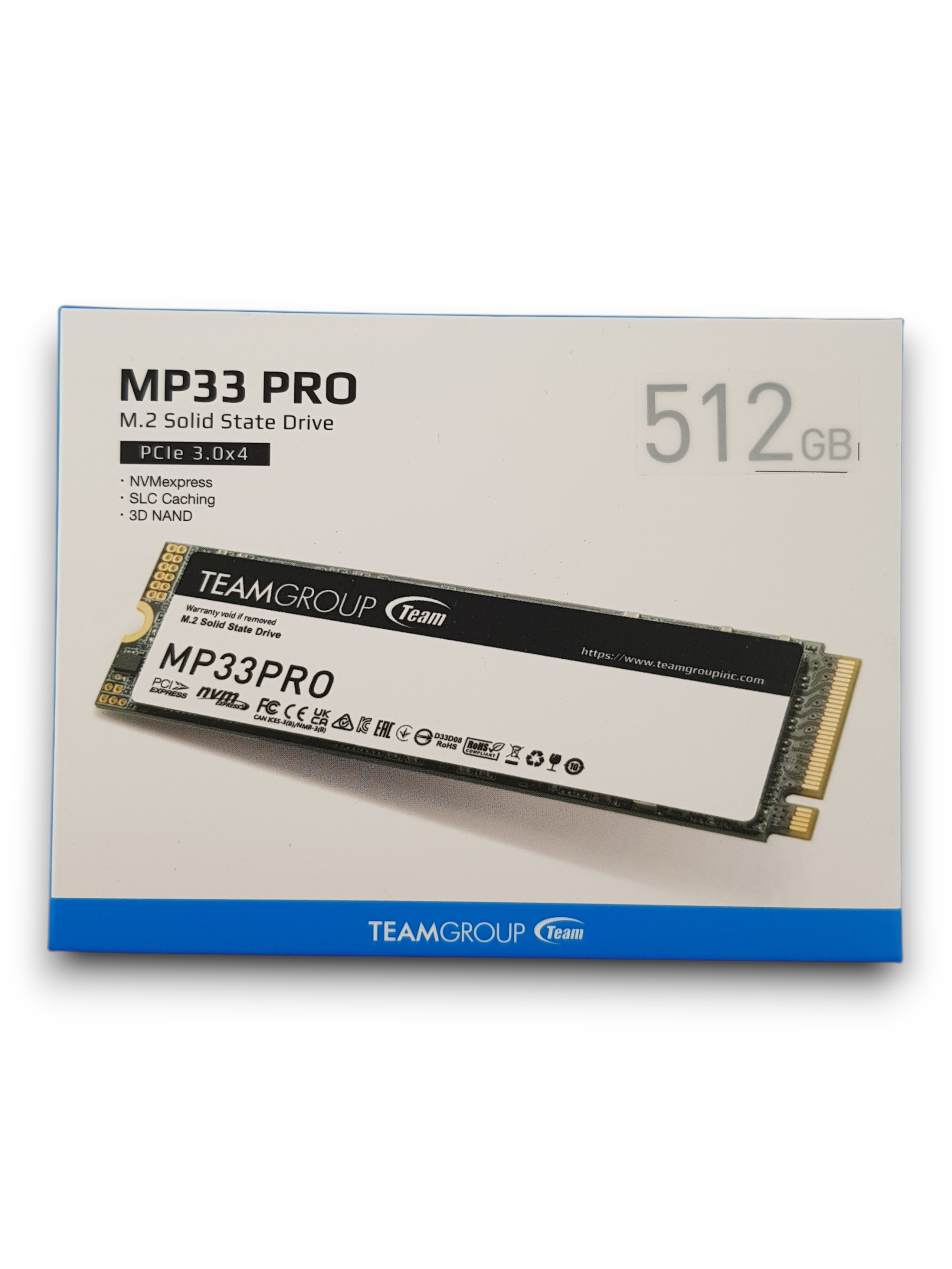 TEAMGROUP MP33 PRO 512GB NVMe SSD PCIe 3.0 x4 M.2 2280
