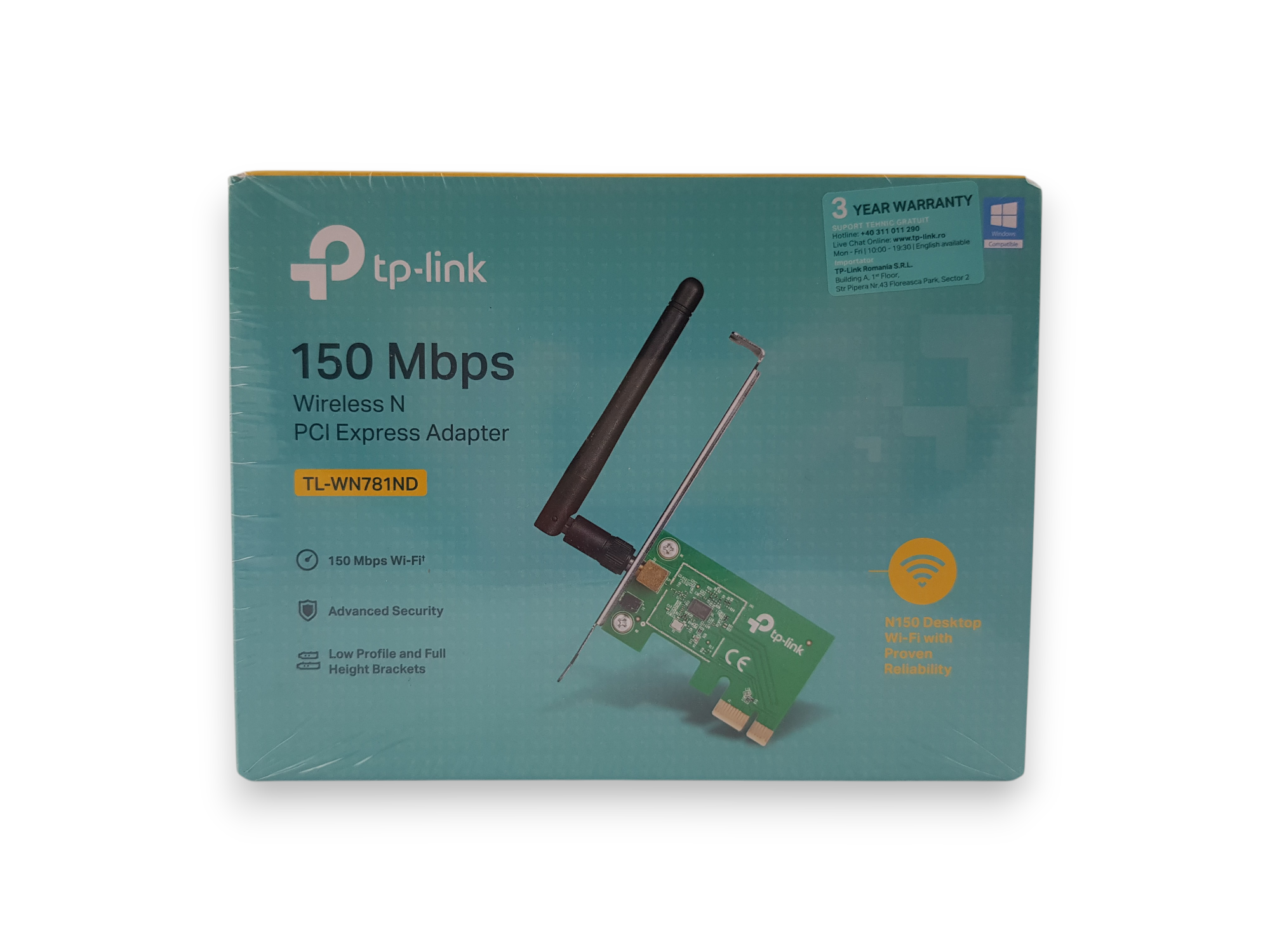 TP-Link 150 Mbps Wireless N PCI Express Adapter (TL-WN781ND)