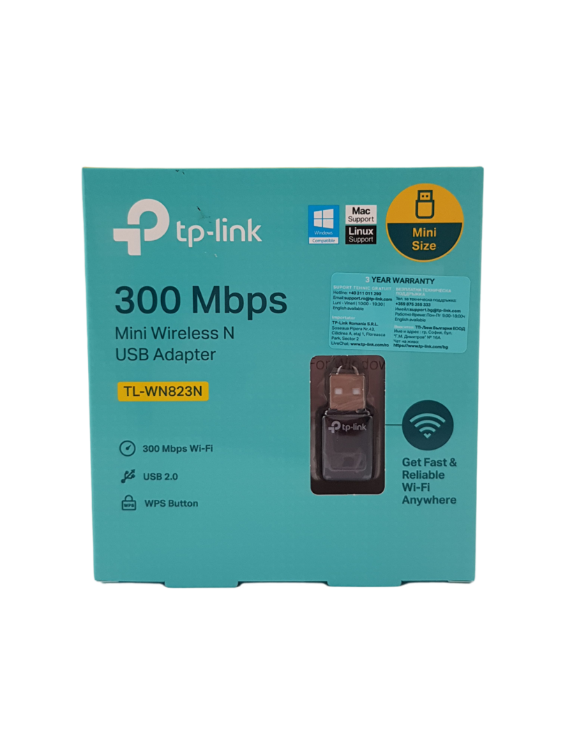 TP-Link 300 Mbps Mini Wireless N USB Adapter (TL-WN823N)
