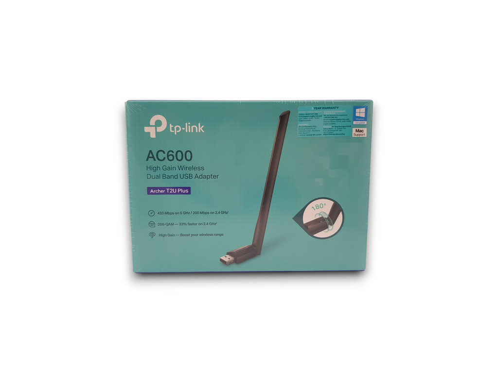 TP-Link AC600 High Gain Wireless Dual Band USB Adapter (Archer T2U Plus)