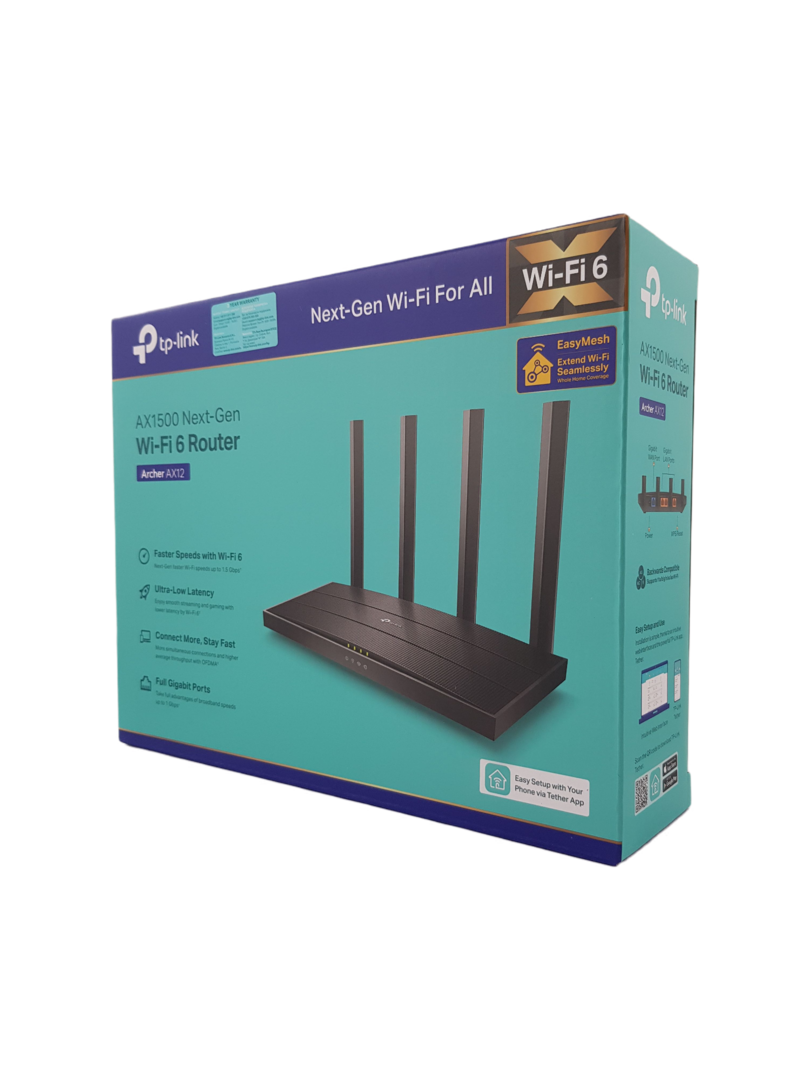 TP-Link AX1500 Next-Gen Wi-Fi 6 Router (Archer AX12)