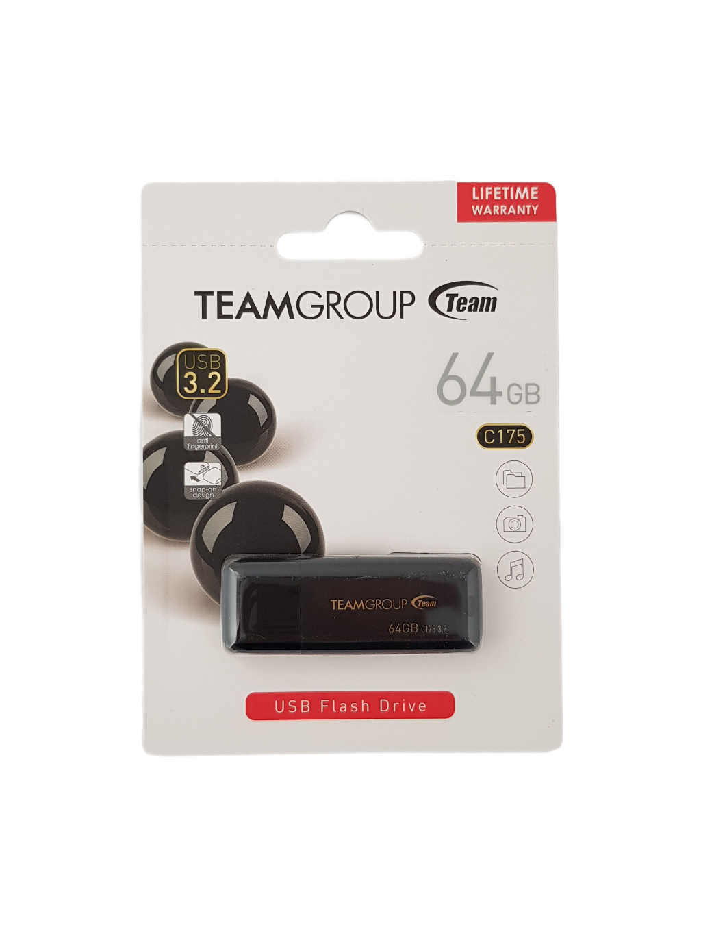 TeamGroup C175 64GB USB 3.2 Gen 1 Black