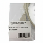 Assmann AK-300102-010-S, USB A(m) to USB B(m), 1m, beige (Number: AK-300-102-010-S)