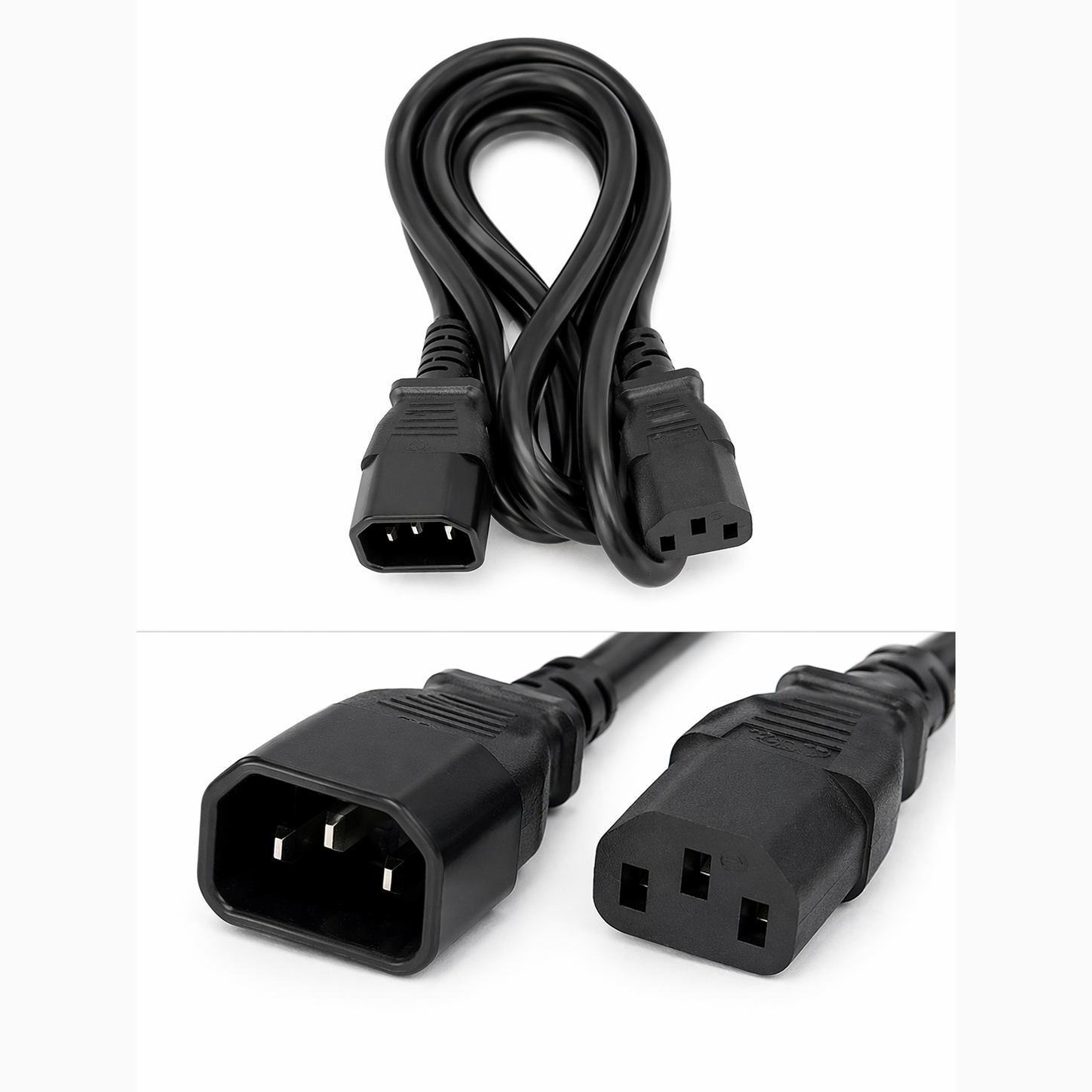 VALUE Захранващ кабел IEC C13 към C14, 1.8 м, черен – 19.99.1515H
