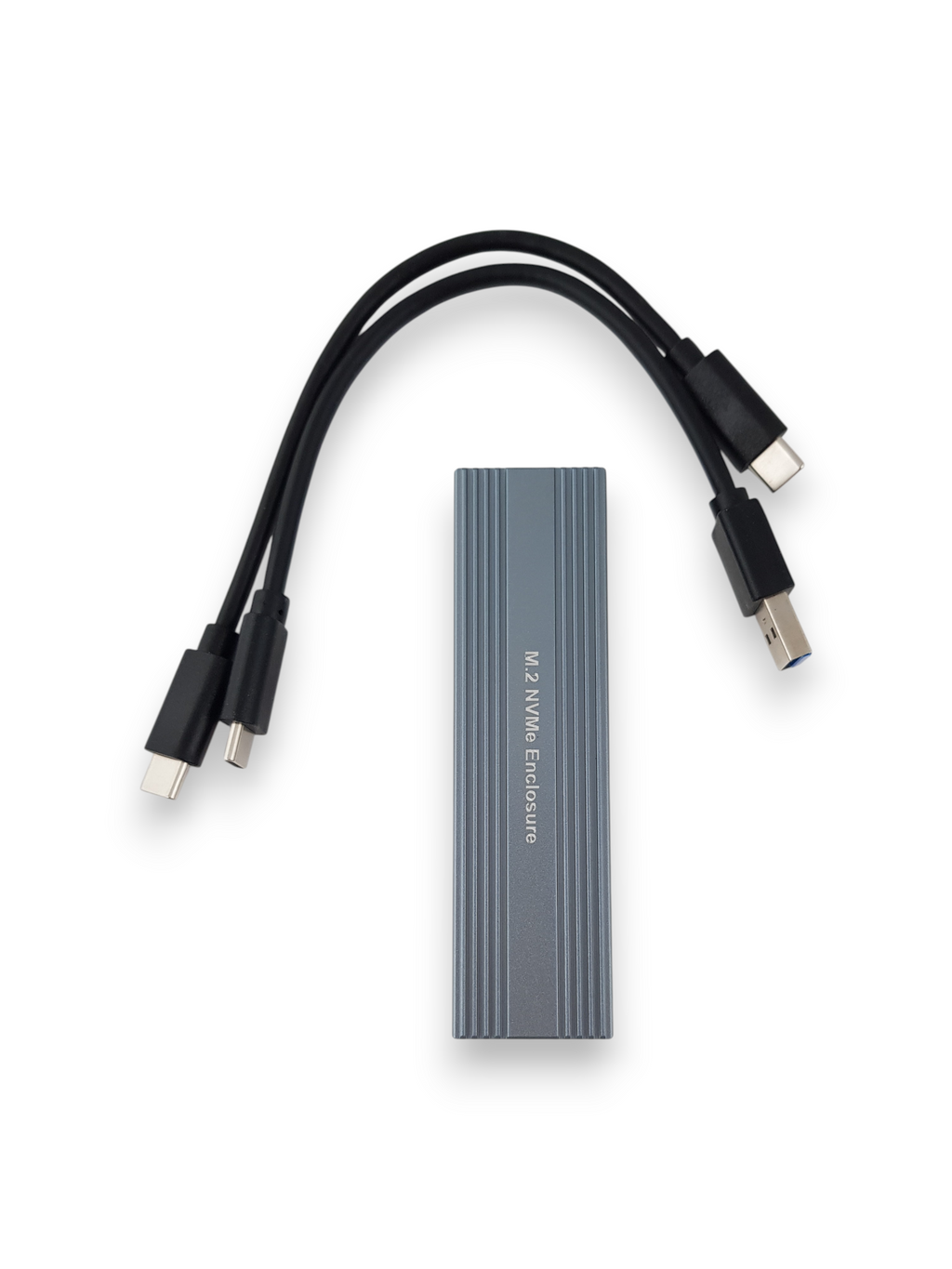 Кутия VCom CU850N, за M.2 SSD, външна, USB Type-C, сива