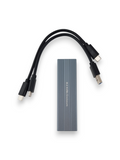 Кутия VCom CU850N, за M.2 SSD, външна, USB Type-C, сива