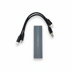Кутия VCom CU850N, за M.2 SSD, външна, USB Type-C, сива