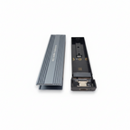 Кутия VCom CU850N, за M.2 SSD, външна, USB Type-C, сива
