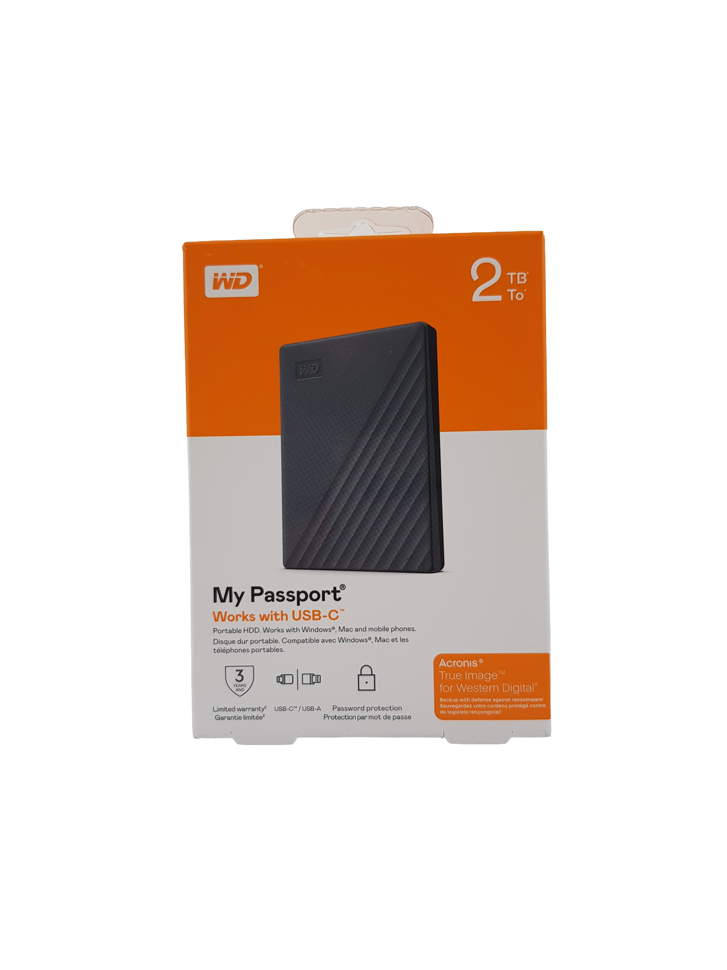 Преносим твърд диск WD My Passport 2TB, сив (WDBWML0020BGY-WESN)