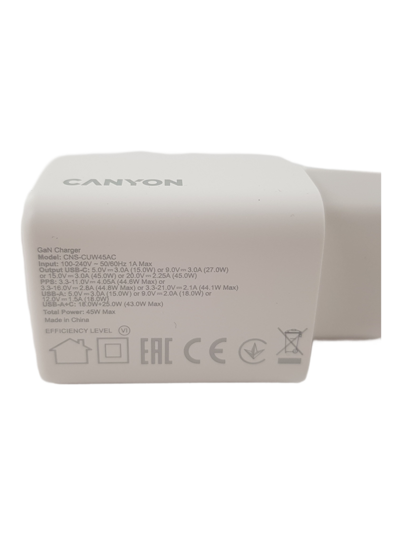 Canyon Wall Charger CU45AC (45W GaN)