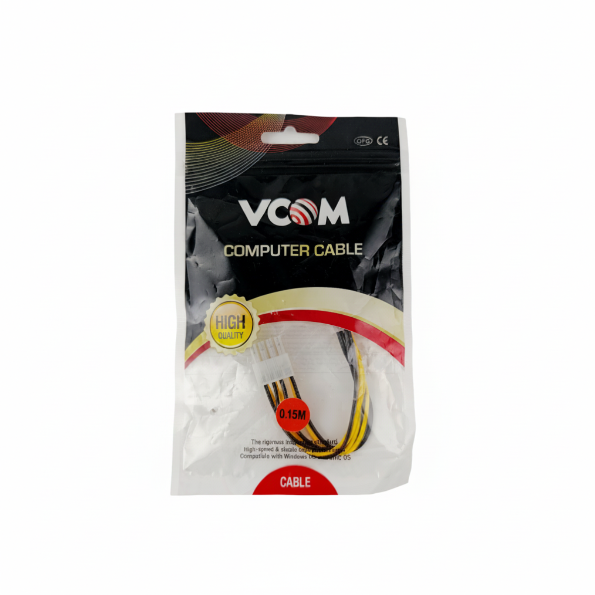 Захранващ кабел VCom CE312 ATX P4 to 8pin EPS, 0.15m
