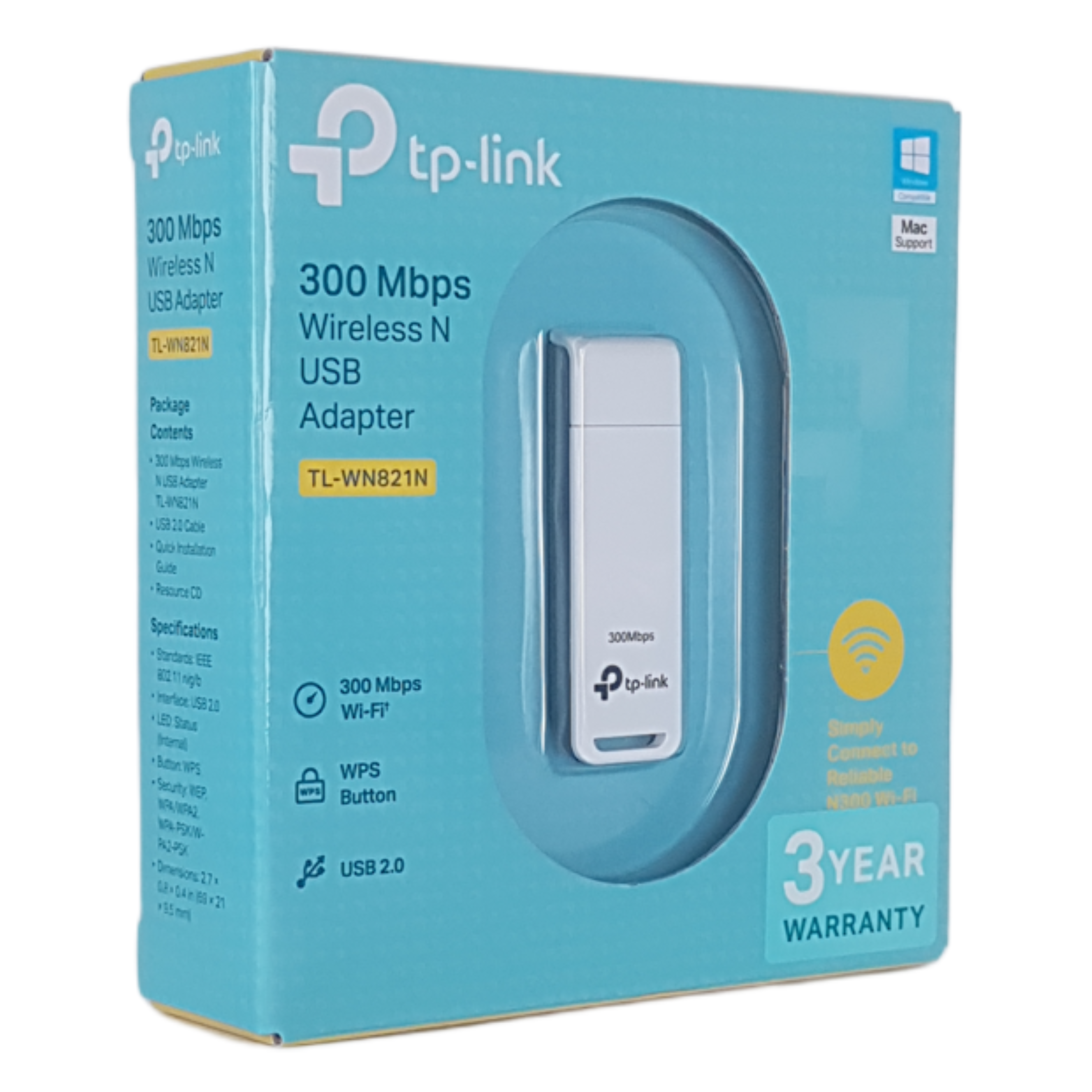 TP-Link 300 Mbps Wireless N USB Adapter (TL-WN821N)