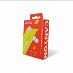 Жични слушалки с микрофон Canyon EPM-01 CNE-CEPM01W, 3.5 мм жак, бели