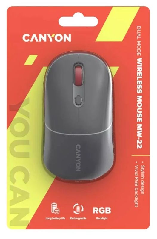 Canyon CNS-CMSW22DG Wireless/BT Dark Grey USB