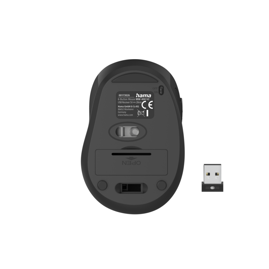 Hama MW-400 Wireless 6btn USB Black