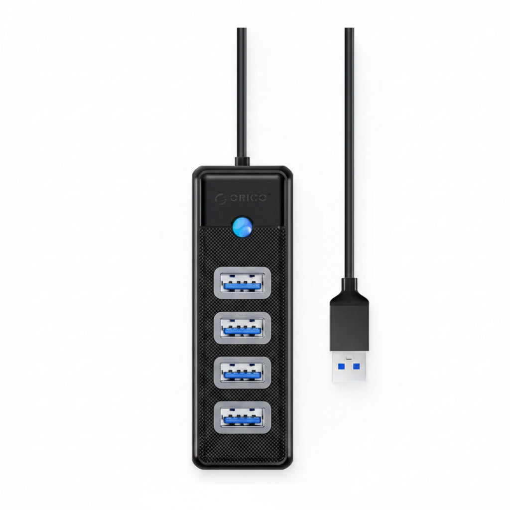USB Хъб Orico PW4U-U3-015-BK (4-портов USB 3.0 хъб)