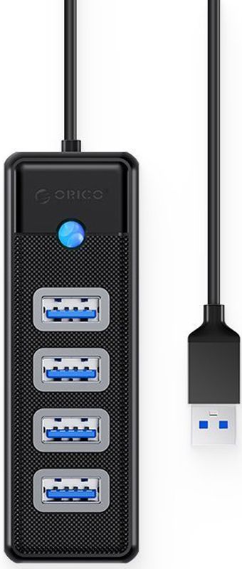 USB Хъб Orico PW4U-U3-015-BK (4-портов USB 3.0 хъб)